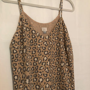 muted leopard print flowy top